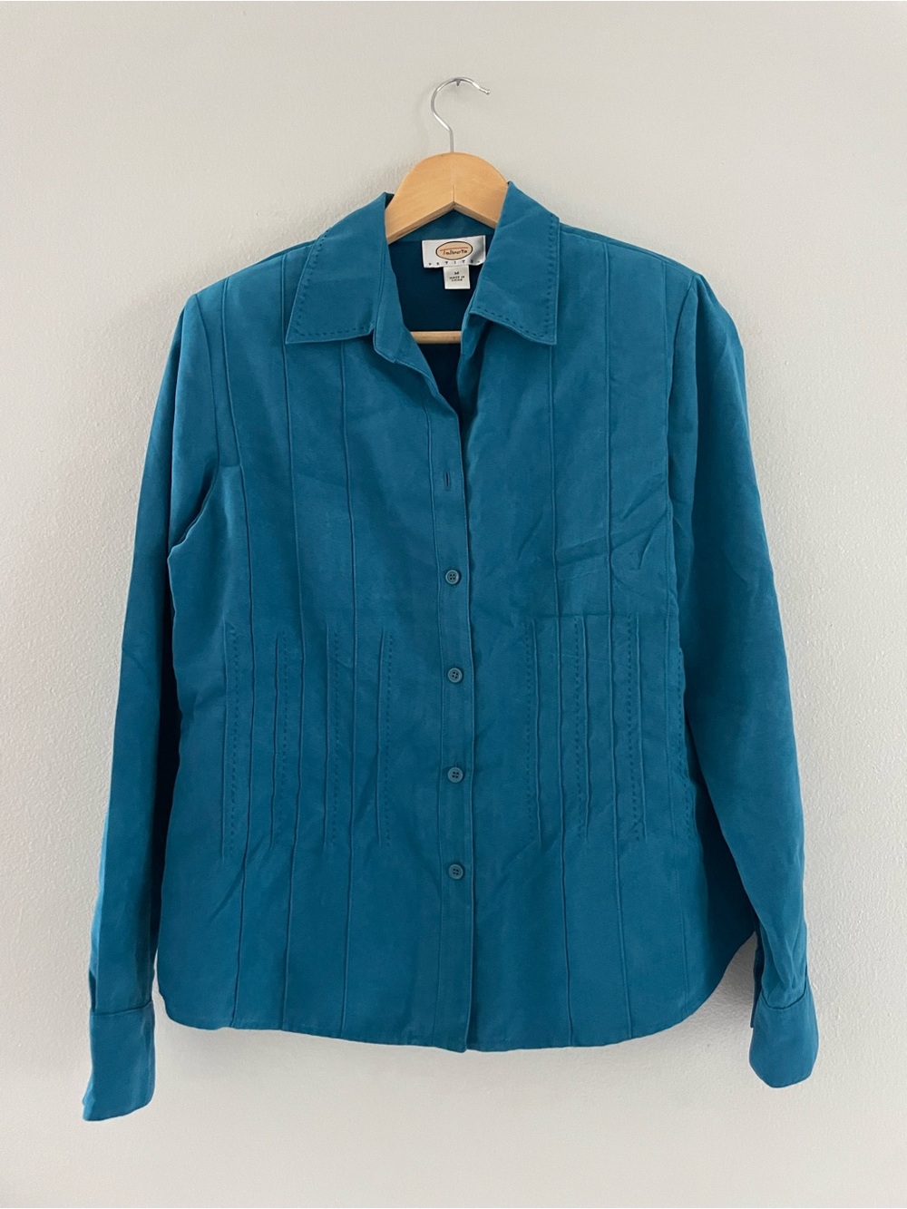 Talbots Teal Button-Down Long Sleeve Shirt